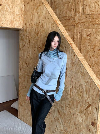 knit turtleneck top