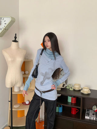 knit turtleneck top