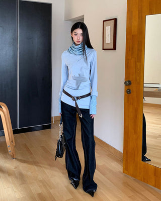 knit turtleneck top