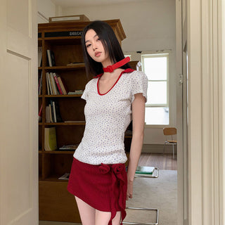 V-neck floral top