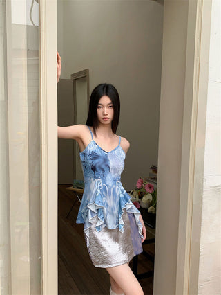 mottled skirt set