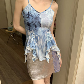 mottled skirt set