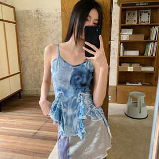 mottled skirt set