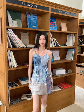 mottled skirt set