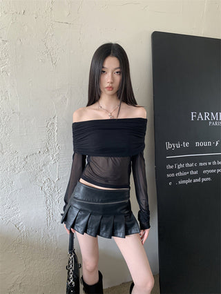 strapless mesh top