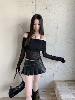strapless mesh top