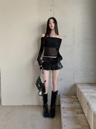 strapless mesh top