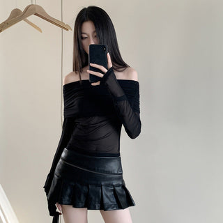 strapless mesh top