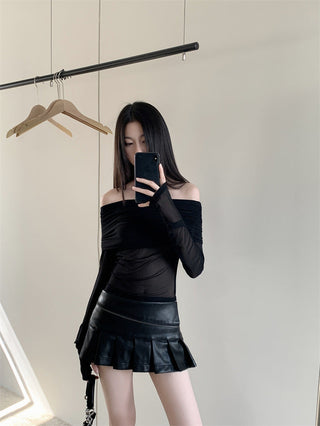 strapless mesh top