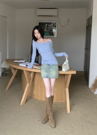 diagonal collar top