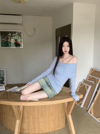 diagonal collar top