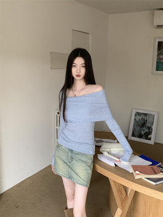 diagonal collar top