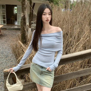 diagonal collar top