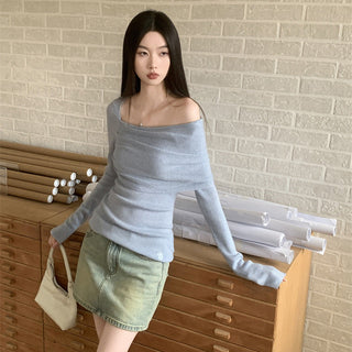diagonal collar top
