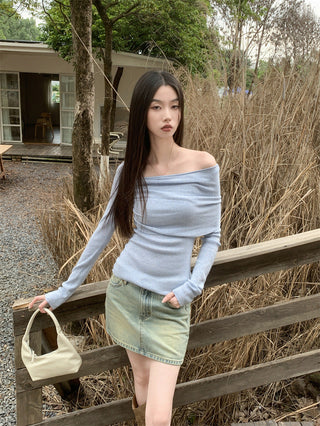 diagonal collar top
