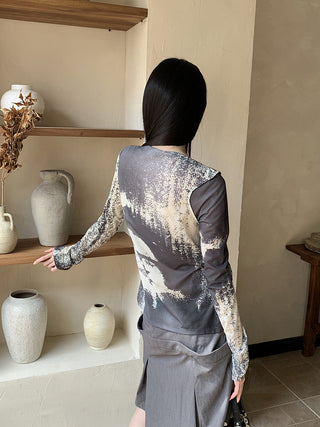 vintage print top