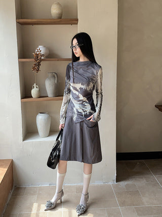vintage print top