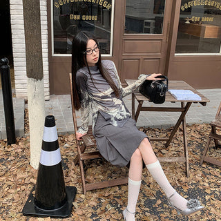 vintage print top
