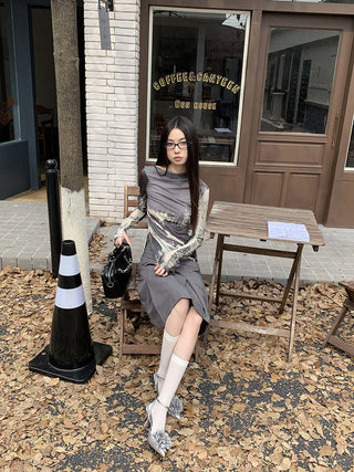 vintage print top