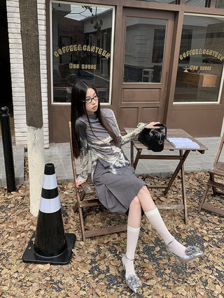 vintage print top