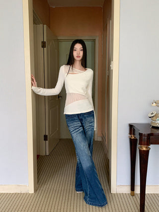 lace patchwork shirt