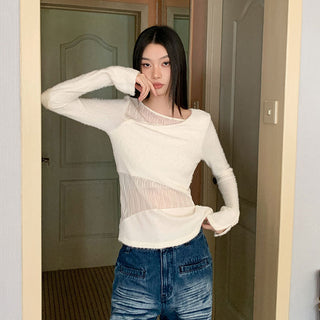 lace patchwork shirt