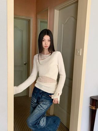 lace patchwork shirt