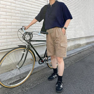 cool basic zip-up knit