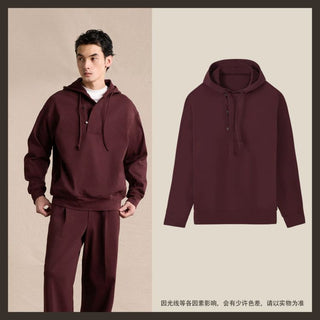 [CULTUM] Heavyweight Cotton Half-Zip Hoodie