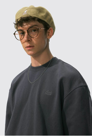 [Monterest] Relaxed Fit Logo Embroidered Sweatshirt