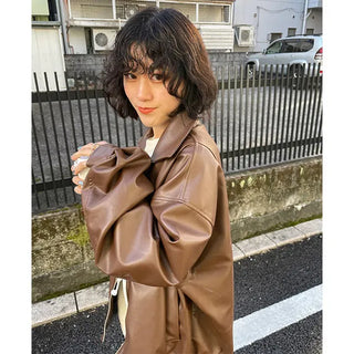 Faux leather jacket