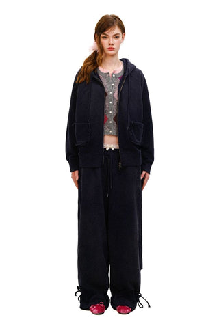 [Moromoro2] Combed Cotton Lace Hoodie &  Sweatpants