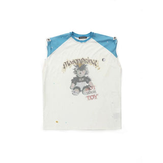 [MASONPRINCE] Punk Bear Raglan Sleeve Top