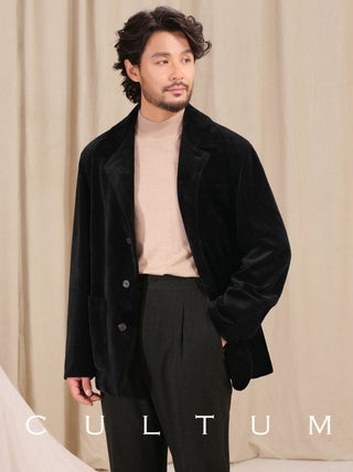 [CULTUM] Velvet French Blazer Jacket