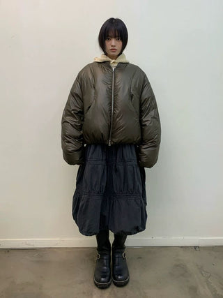 [NEVERSEEZ] Cropped Puffer Down Jacket