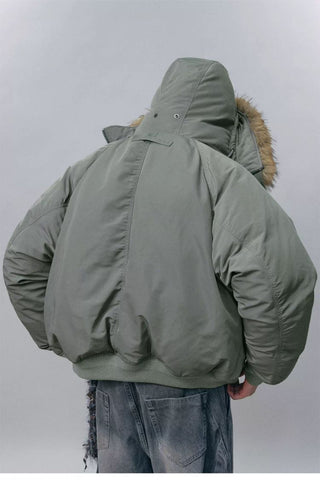 [Monterest] N2B Hooded Down Jacket with Fur Trim