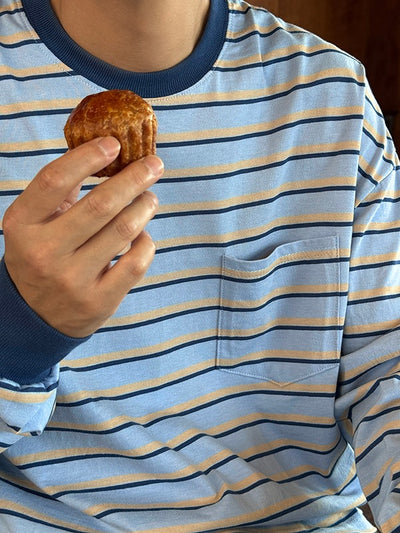Dove Multi-Stripe Ribbed T-shirt