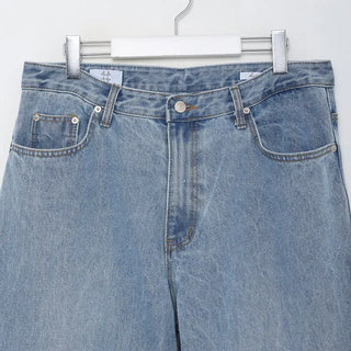 Wide denim pants