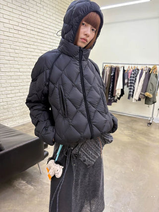 [NeverSeez] Diamond Quilted Down Jacket