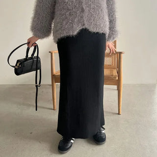 Long knit skirt