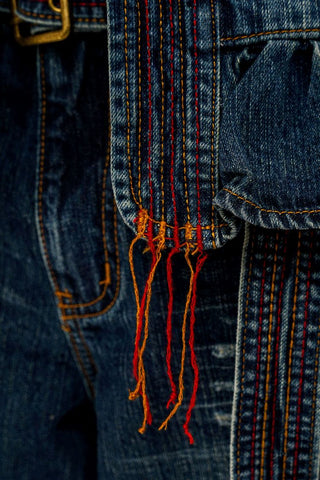 [Moromoro2] Washed Denim Fringe  Collection