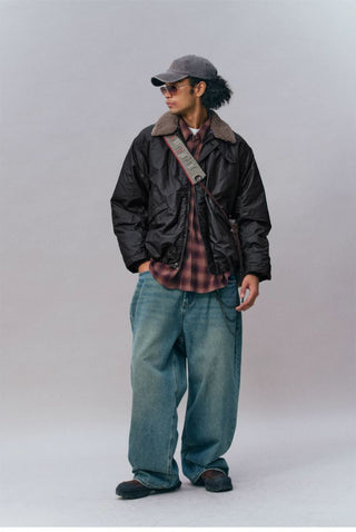 [Monterest] Detachable Fur Collar Deck Jacket