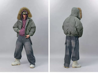 [Monterest] N2B Hooded Down Jacket with Fur Trim
