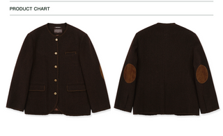 [Moromoro2] Wool Blend Raw Edge Blazer