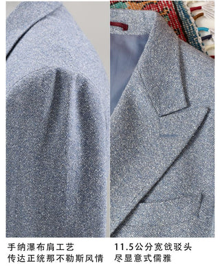 [CULTUM] Wool Blend Peak Lapel Suit Set