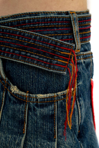 [Moromoro2] Washed Denim Fringe  Collection