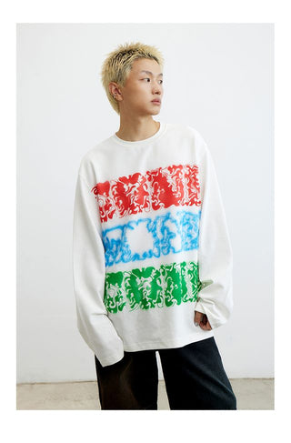 CONP spray-painted long sleeves (white)