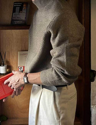 Alain de Hazzy mock turtleneck knit (soft fabric)