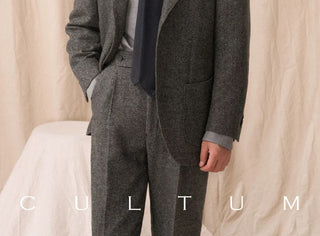 [CULTUM] Wool Herringbone Neapolitan Suit
