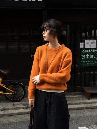 Wool round knit